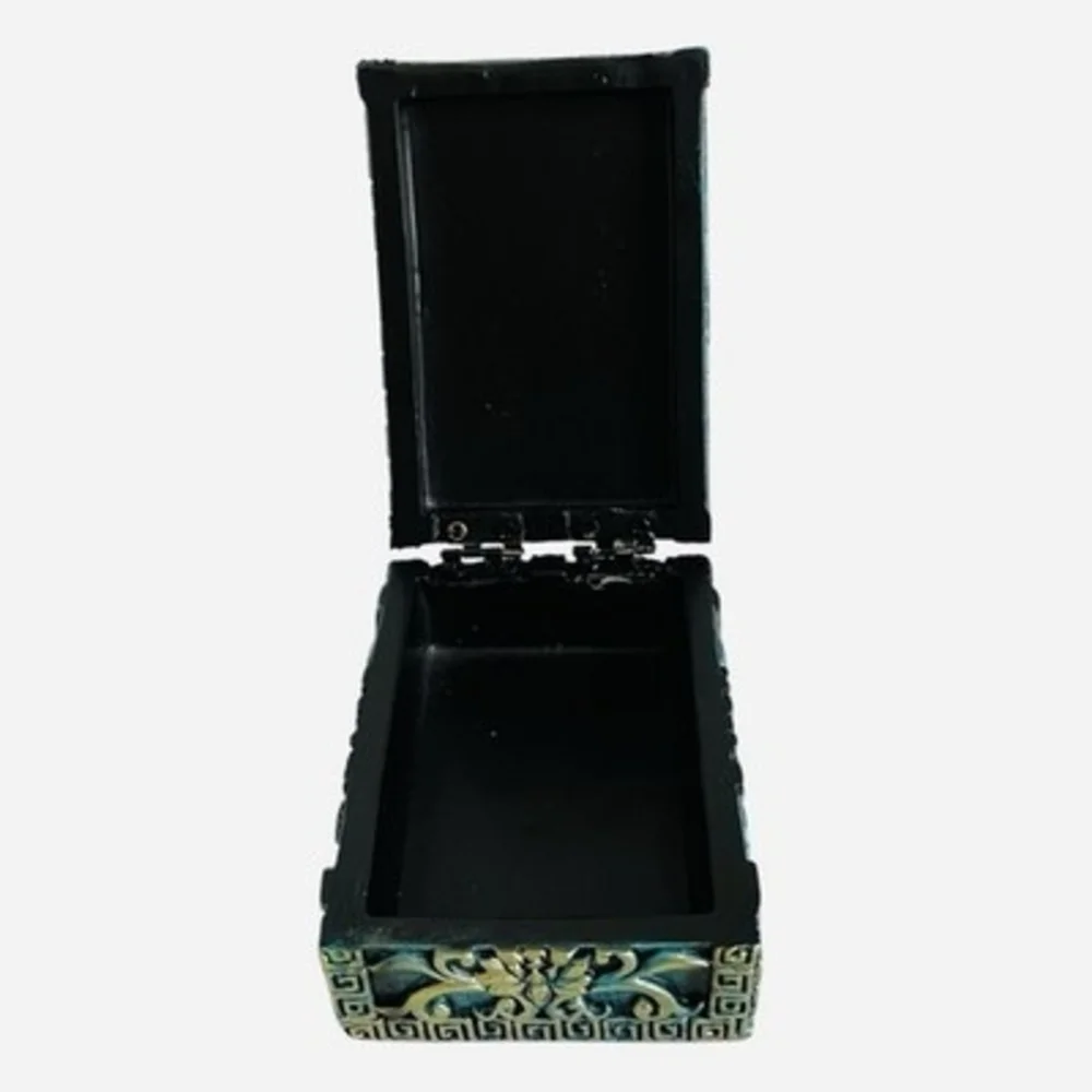 Handcrafted PRC Green Gold Witness Buddha Keepsake Box 2.5